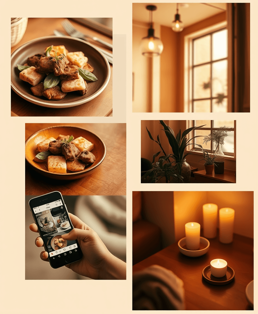 Food and café collage representing service foundations